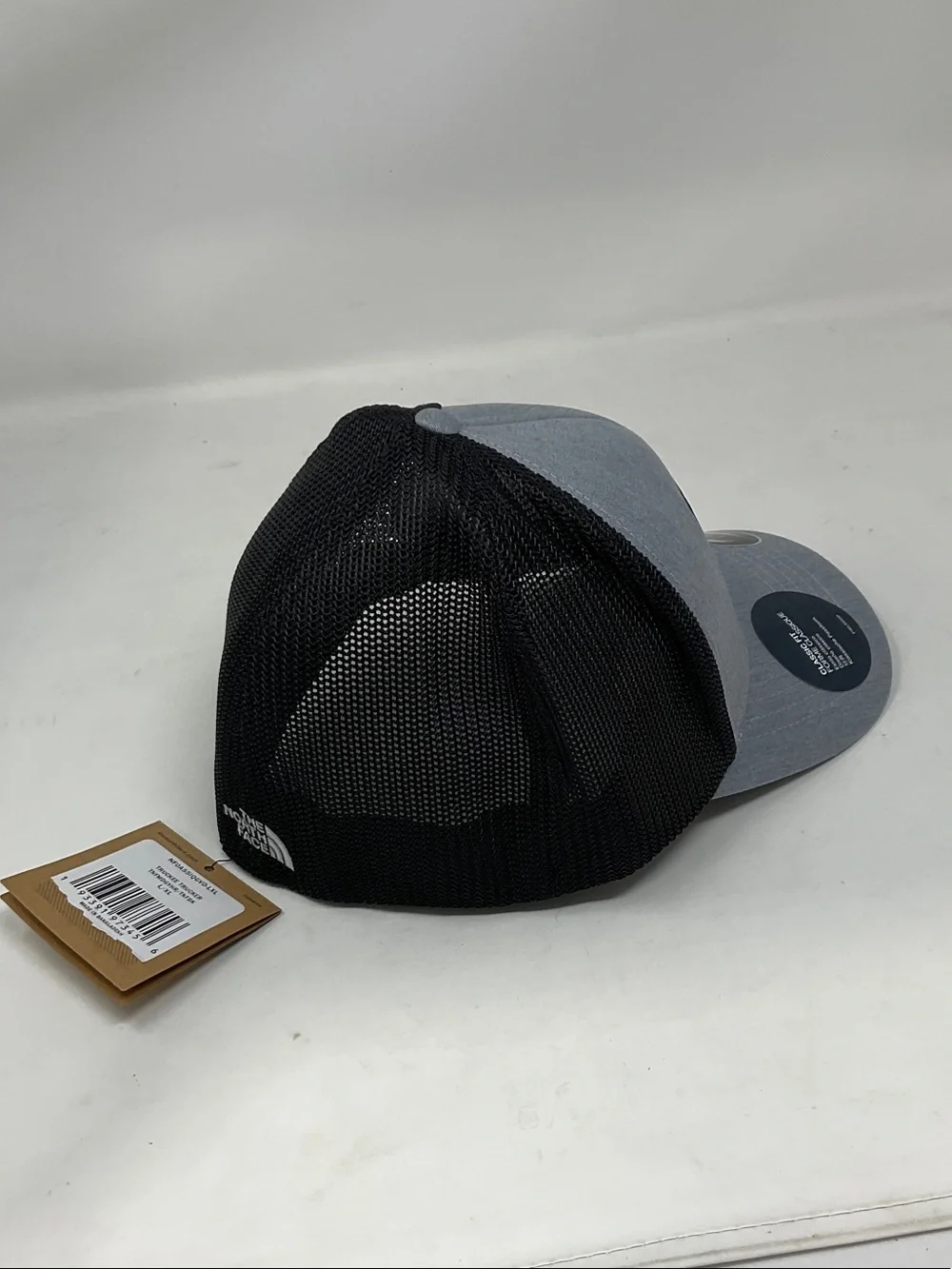 The North Face Gray Front Black Mesh Trucker Hat
